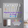 Cosyzone Acrylic Calendar Planning Board for Fridge, 16"x12" Clear Dry