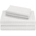 thumbnail image 1 of Cot Bed Sheet Sets of 4 Piece - 400TC Camper RV Tailers Cotton Sheets - 100% Egyptian Cotton 8" Deep Pocket Sleeper Truck Motorhomes & Air BNB Homes Sheets - White Stripe, RV Full-XL., 1 of 5