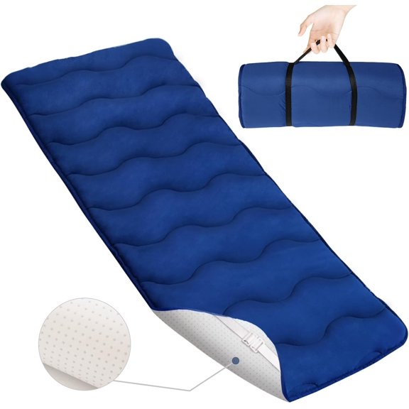 Cot Mattress Pad, 30"x75" Quilted Foam Camping Cot Mattress Topper with Anti-Slip Bottom, Breathable & Comfortable Cot Pads for Camping/Rv Bunk/Narrow Twin Beds, Sleeping Cot Mattress Pad Only