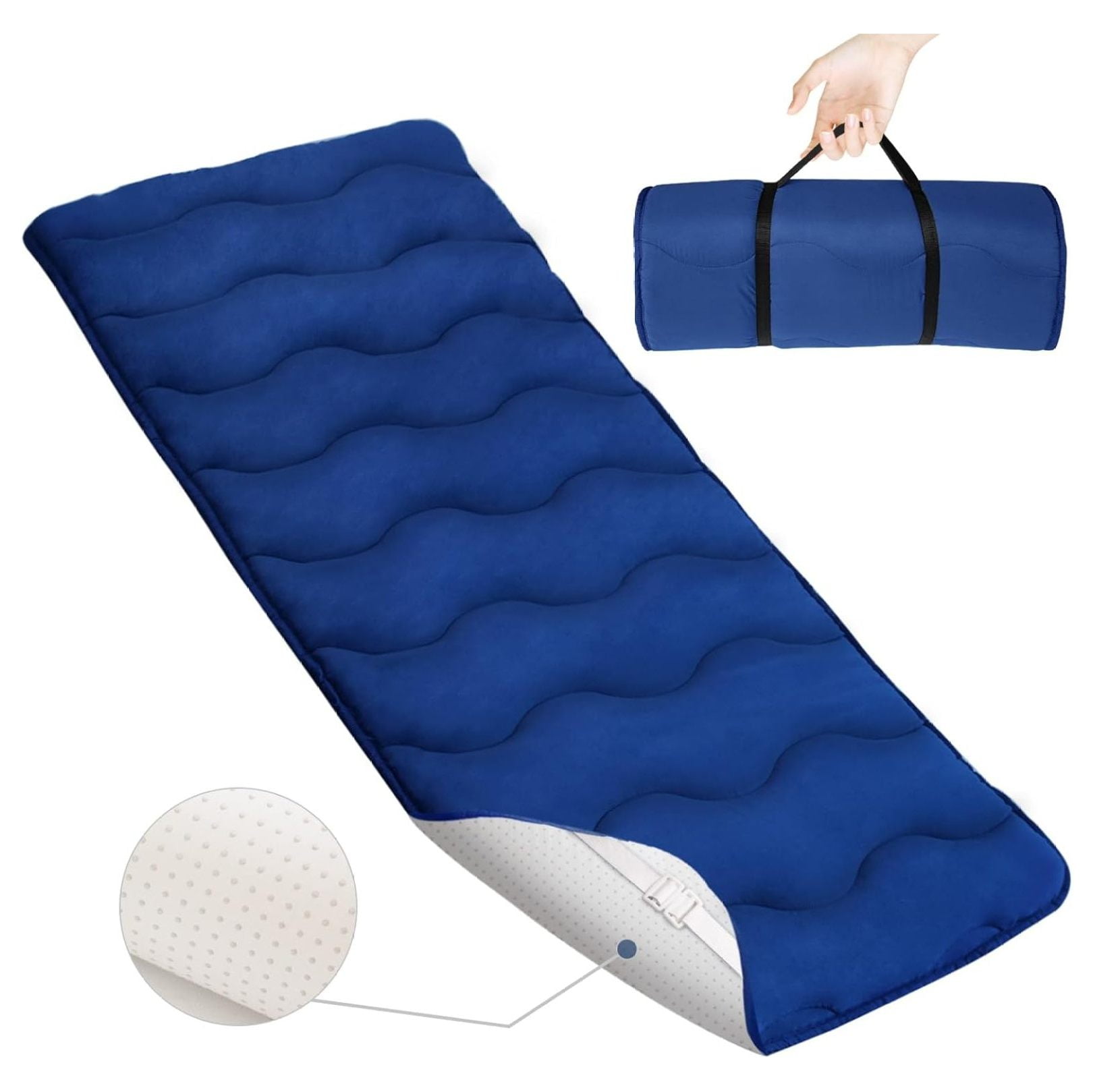 Cot Mattress Pad, 30"x75" Quilted Foam Camping Cot Mattress Topper with