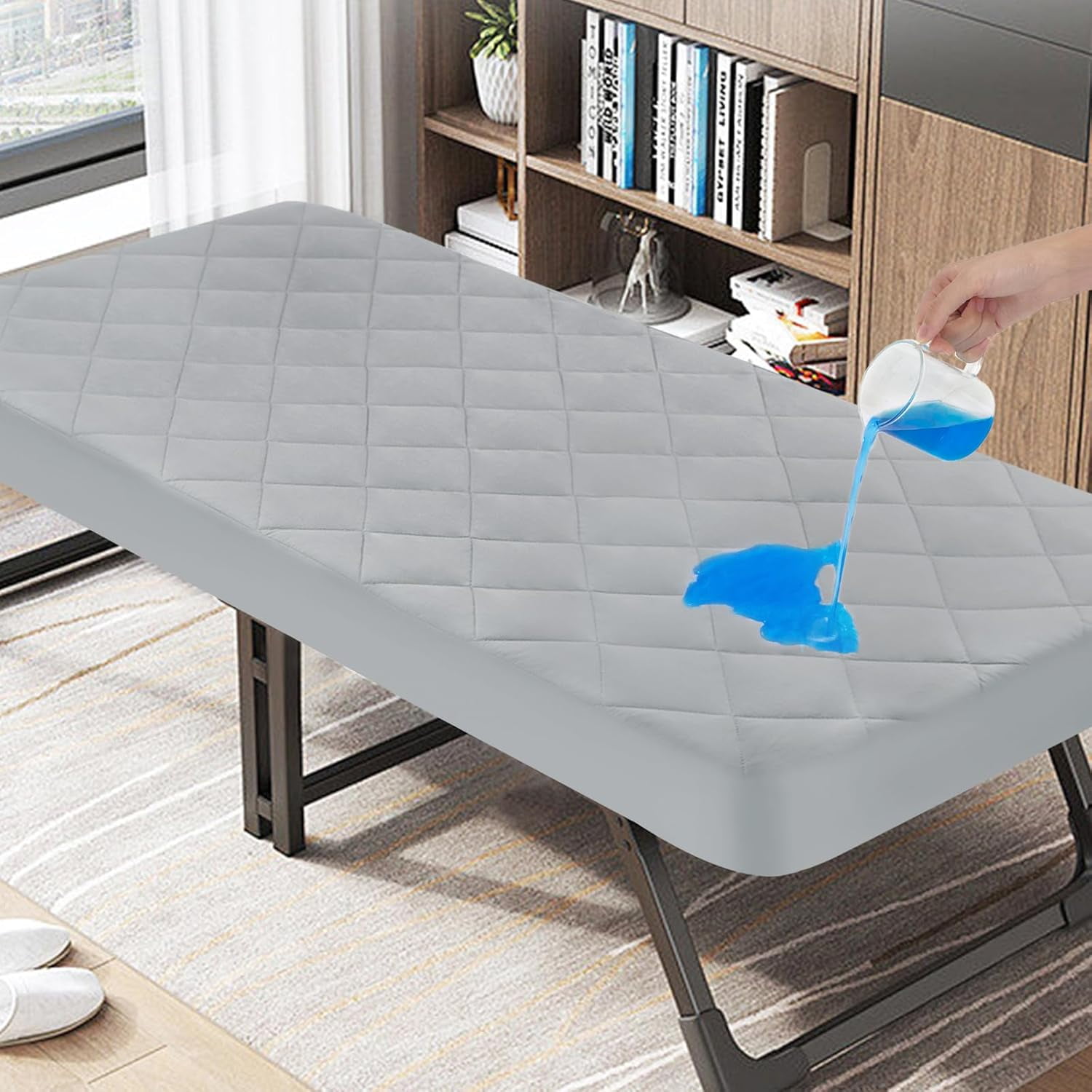 Cot Mattress Pad Waterproof Quilted, Fitted Cot Size Mattress Pads ...