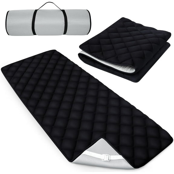 Cot Mattress Topper Pad Quilted, Foam Camping Cot Mattress Pad Non-Slip Super Soft Comfortable 75"x30", Cool Sleeping Cot Mattress Pad for Camp Cot/Rv Bunk/Narrow Twin Beds