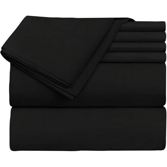Cot Sheet Set 4 Piece- 100% Cotton, 1 Flat Sheet, 1 Fitted Sheet with 12" Deep Pocket & 2 Pillowcover, 600TC-Fully Elasticized Sheets-Breathable-Chocolate Solid, Truck Size