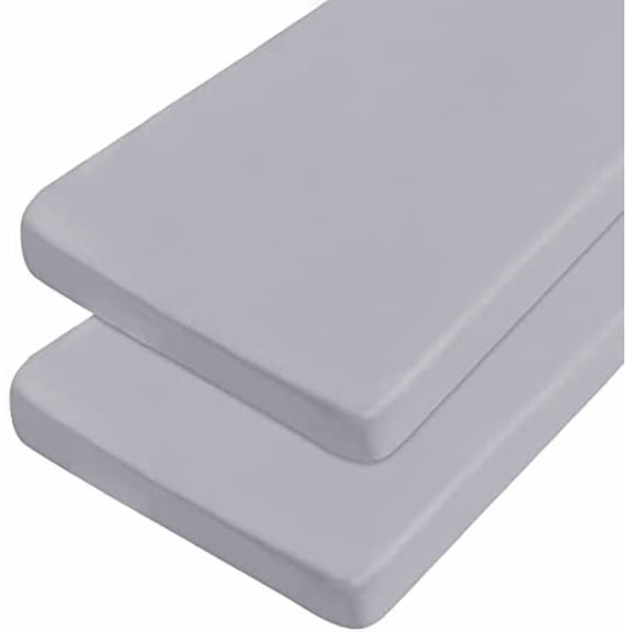 Cot Sheets 31" x 75", 2 Pack Cot Size Sheet Fitted with Narrow Twin/Camp Bunk/Rvs Bunk/Guest Beds/Army Cots/Trifold Mattress, Super Soft Breathable Microfiber Bed Cover, Bottom Sheet, Gray
