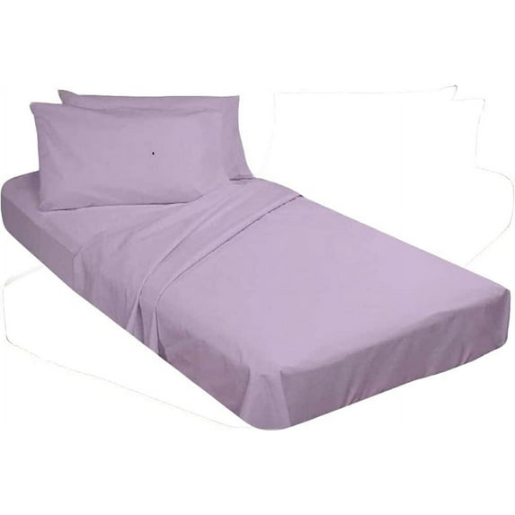 Cot Sheets 4 Pieces Set - 500 TC Perfect Camping Sheets for Twin RVs, Narrow Bunk and Guest Beds - (42" x 80") 100% Egyptian Cotton & Fitted Sheet 10" Deep Pocket - Lavender Solid.