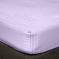 thumbnail image 1 of Cot Size 2PC Fitted Sheet - 25 x 75 Inch - 100% Egyptian Cotton Sheets 10 Inch Deep Pocket, 400TC Ultra-Soft & Cool Sheets for RVs/Bunk/Camp/Guest/Narrow & Twin Beds - Lavender Stripe., 1 of 4