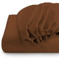 thumbnail image 1 of Cot Size 2PC Fitted Sheet - 30 x 75 Inch - 100% Egyptian Cotton Sheets 6 To 8 Inch Deep Pocket, 400TC Ultra-Soft & Cool Sheets for RVs/Bunk/Camp/Guest/Narrow & Twin Beds - Chocolate Solid., 1 of 5