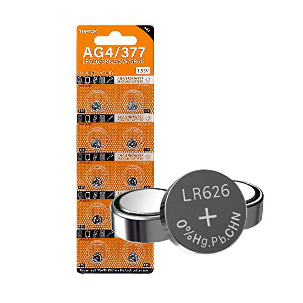 Cotchear 10pcs 1.5V AG4 LR626 Alkaline Button Battery L626 LR626 LR66 ...