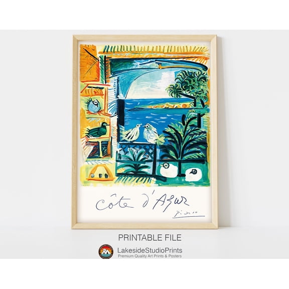 Cote d Azur Vintage Poster, 12x18 UNFRAMED