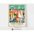 thumbnail image 1 of Cote d Azur Vintage Poster, 8x12 UNFRAMED, 1 of 2