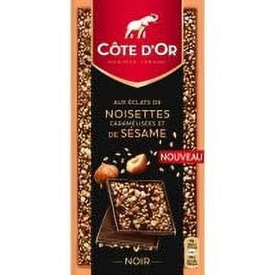 Cote d'or Chocolat Noir aux Eclats Noisettes et Sesame 100g