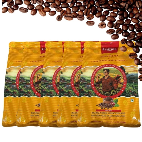Cothas Nova Blend Medium Roast Ground Coffee, 454 G, pack of 5