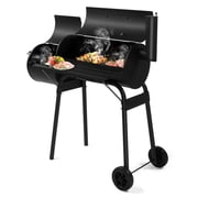 Cotinse BBQ Charcoal Grill Outdoor Barbecue Pit Patio Backyard Camping,Wood Burning Fire Pit BBQ Grill Combo,Black