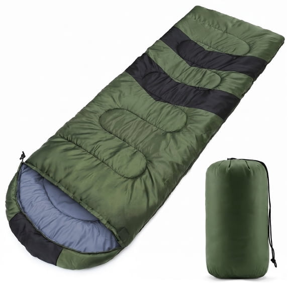 Cotinse Sleeping Bag for Camping -Backpacking Lightweight Sleeping Bag for Adult - 2lb Green