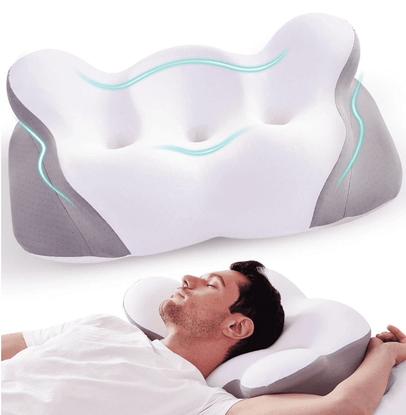 Cotiro Cervical, Neck and Shoulder Pain Pillows Contour Pillows Neck Pillows Ergonomic Memory Foam Pillows