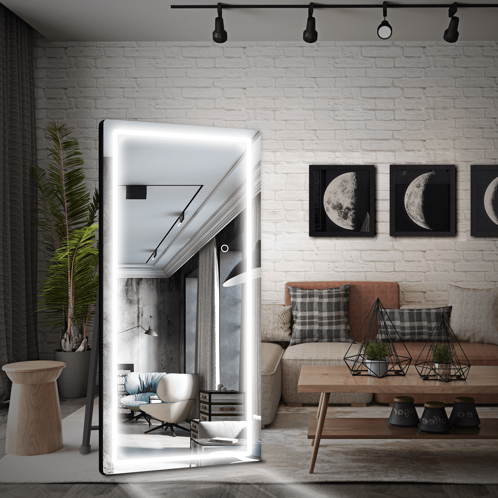 Cotiro LED Full Length Mirror with Lights, 79