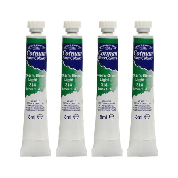 Cotman Water Colours hookers green light, 314, 8 ml (pack of 4)