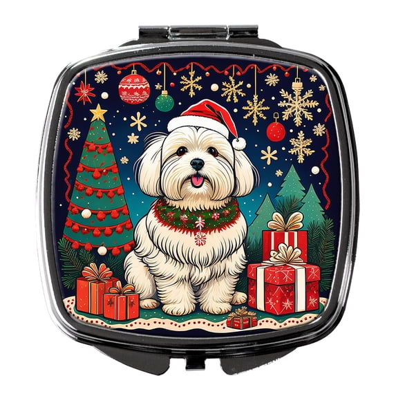 Coton De Tulear Christmas Compact Mirror 2.75 in x 3 in
