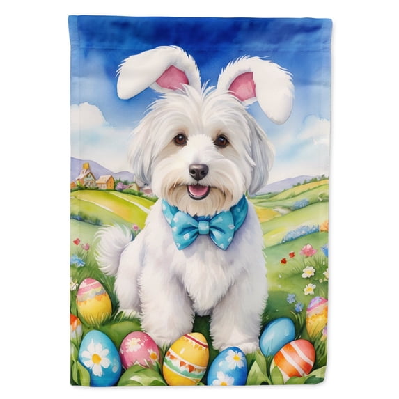 Coton de Tulear Easter Egg Hunt House Flag