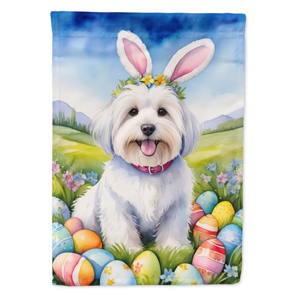 Coton de Tulear Easter Egg Hunt House Flag