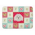 thumbnail image 1 of Coton de Tulear Love Machine Washable Memory Foam Mat Red, 1 of 4