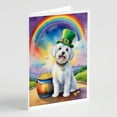 thumbnail image 1 of Coton de Tulear St Patrick's Day Greeting Cards Pack of 8 7 in x 5 in, 1 of 3