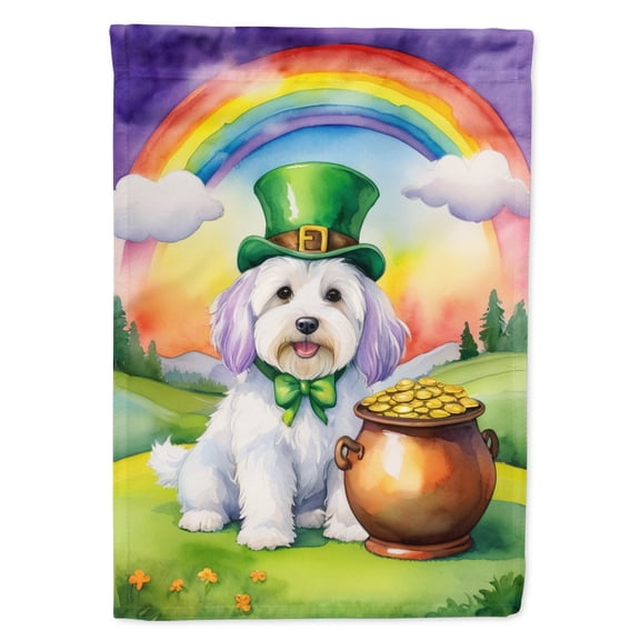 Coton de Tulear St Patrick's Day House Flag 28 in x 40 in