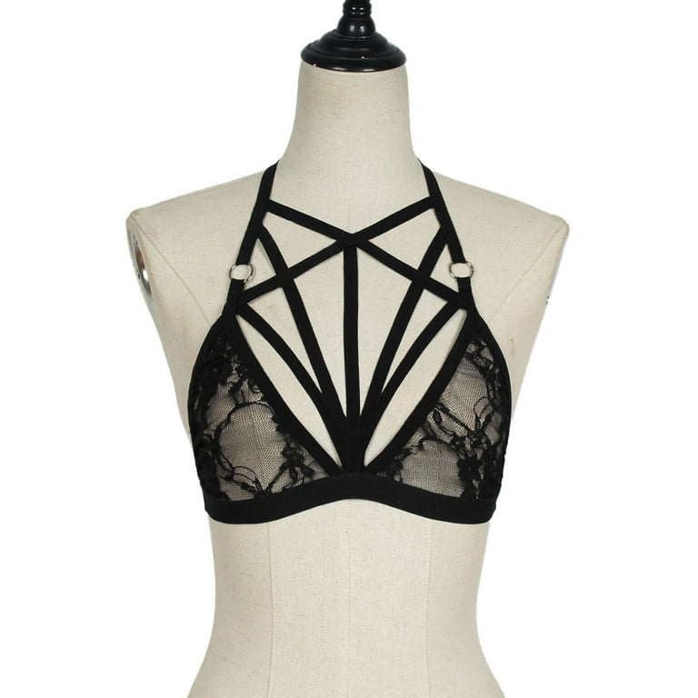 Cotonie Women Hollow Out Elastic Cage Bra Lace Camisole Tank Tops Bra  Bustier