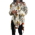 thumbnail image 1 of Cotonie Women's Button down Blouse Plus Size Long Sleeve V-neck Shirt Tops Boyfriend Blouse Multicolor,S, 1 of 5