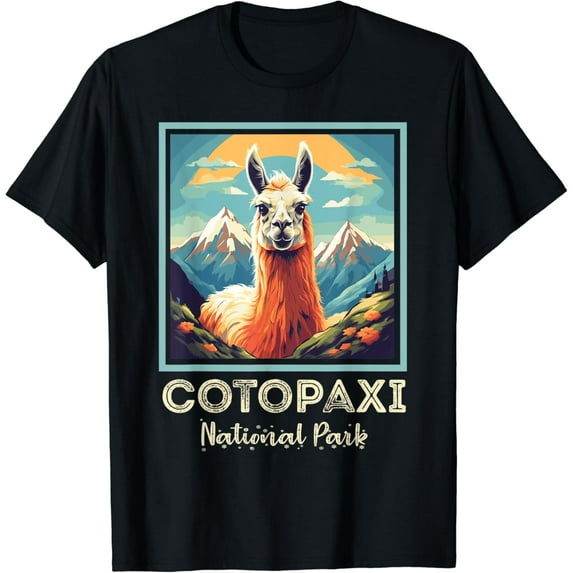 Cotopaxi Llama Flower Souvenir Ecuador Hiking T-Shirt