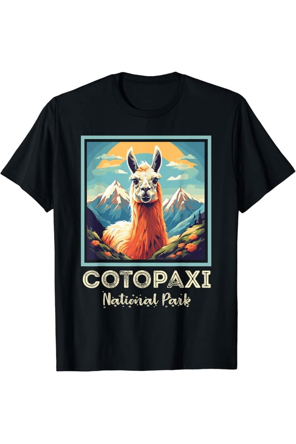 Cotopaxi Llama Flower Souvenir Ecuador Hiking T-Shirt