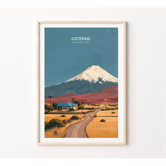 Cotopaxi National Park Minimalist Travel Home Decor Unframed Paper Print