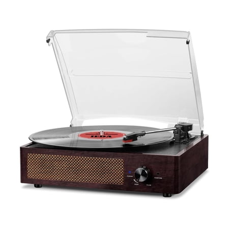 Cotsoco Bluetooth Belt Drive Turntable with Headphone, Bronze