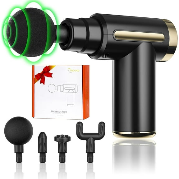 Cotsoco Mini Massage Gun, Cordless Handheld Deep Tissue Muscle Massager 6 Speeds Percussion Massage Device Super Quiet with Intelligent Pressure Sensing System