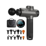 Cotsoco Muscle Massage Gun Deep Tissue for Athletes to Pain Relief, Quiet Electric Portable Handheld Body Massager with 12 Massage Heads Gray