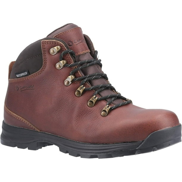 Cotswold Kingsway Mens Lace Up Leather Hiking Boot Brown 9