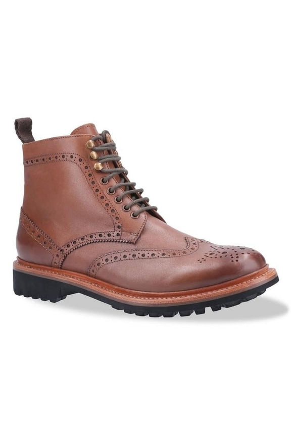 Cotswold Mens Rissington Commando Lace Up Leather Dress Boot
