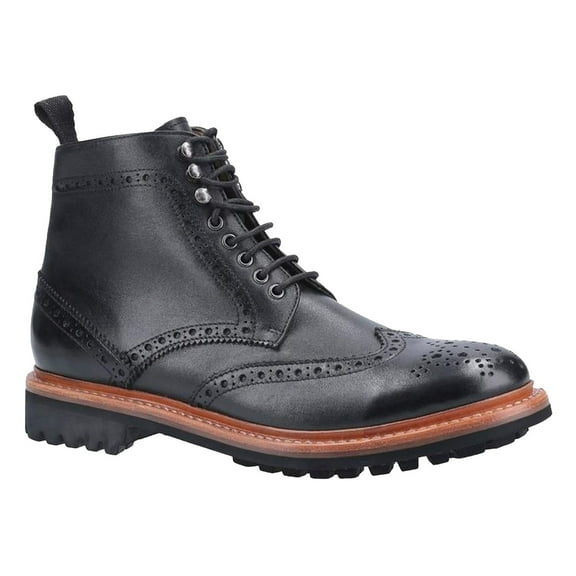 Cotswold Mens Rissington Commando Lace Up Leather Dress Boot
