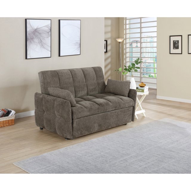 Cotswold Tufted Cushion Sleeper Sofa Bed Dark Grey