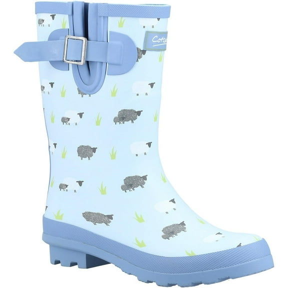 Cotswold Womens Farmyard Sheep Mid Calf Galoshes