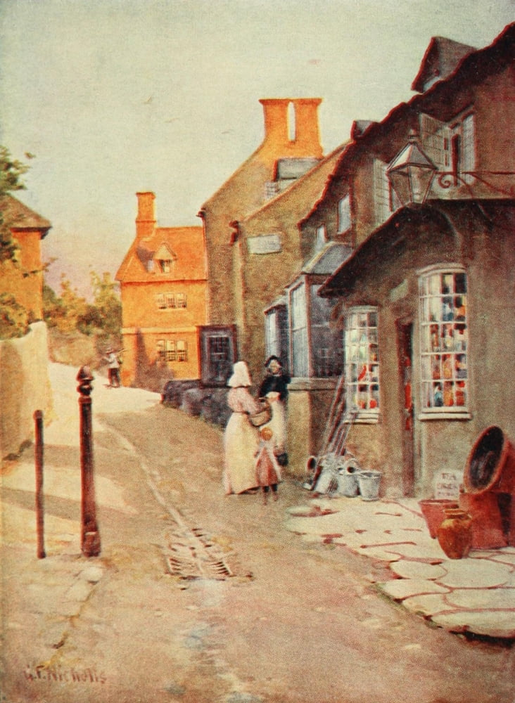 Cotswolds 1920 A Cotswolds village store Canvas Art - George F Nicholls (18 x 24)