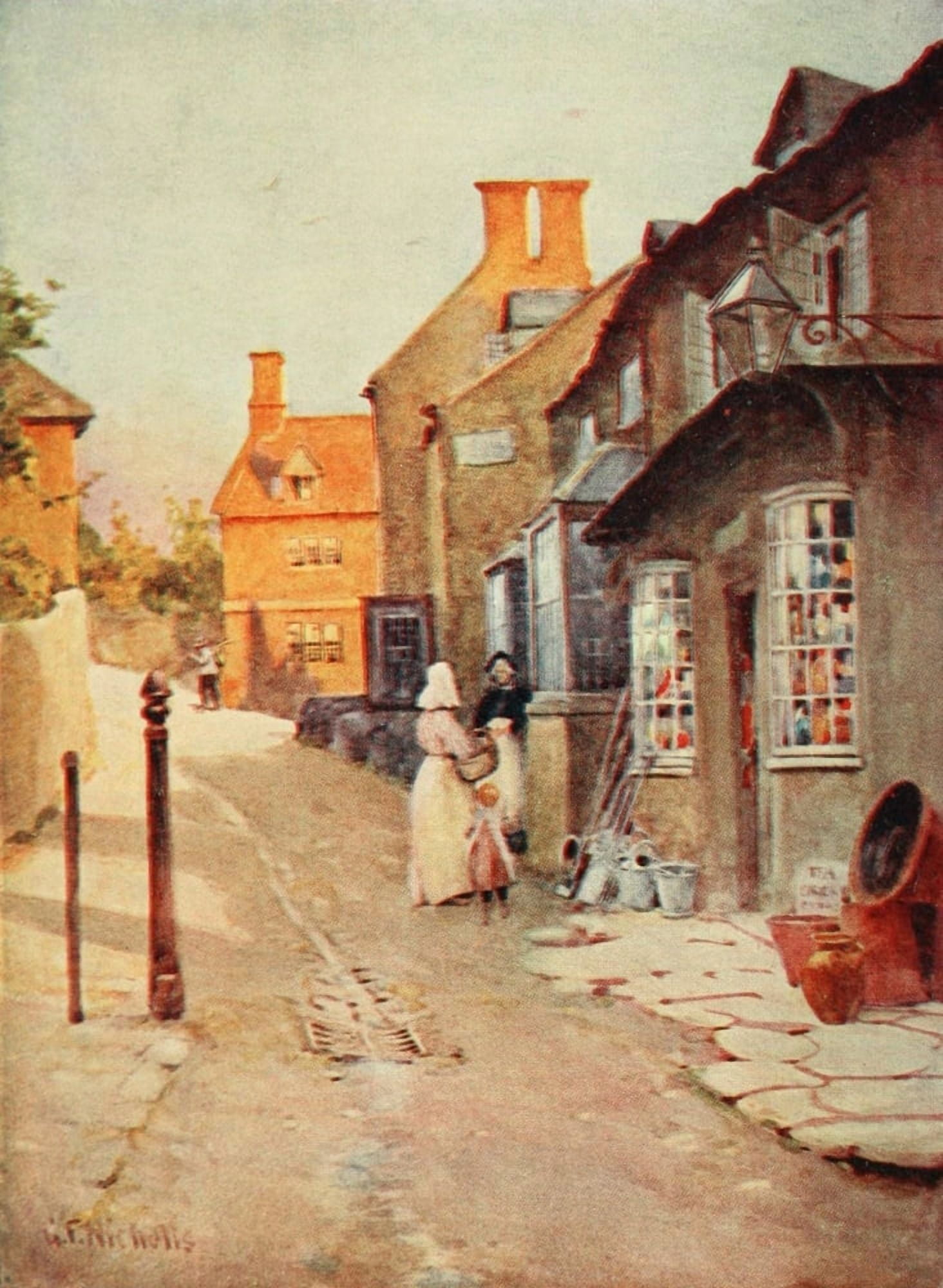Cotswolds 1920 A Cotswolds village store Canvas Art - George F Nicholls (24 x 36)