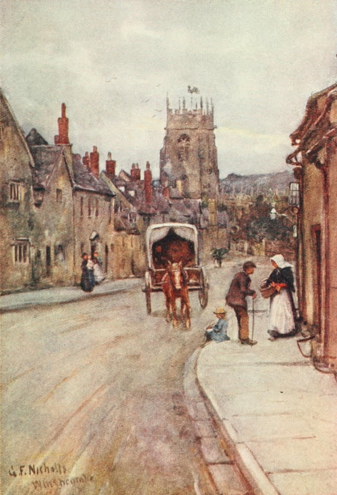 Cotswolds 1920 Winchcombe Canvas Art - George F Nicholls (24 x 36)