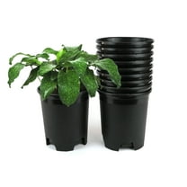 Cotta Planters 1 Gallon Nursery Pots 10-Pack 6 inch Plastic Planters Liners Greenhouse supplies
