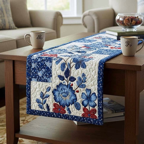 Cottage Bloom Quilted Table Runner