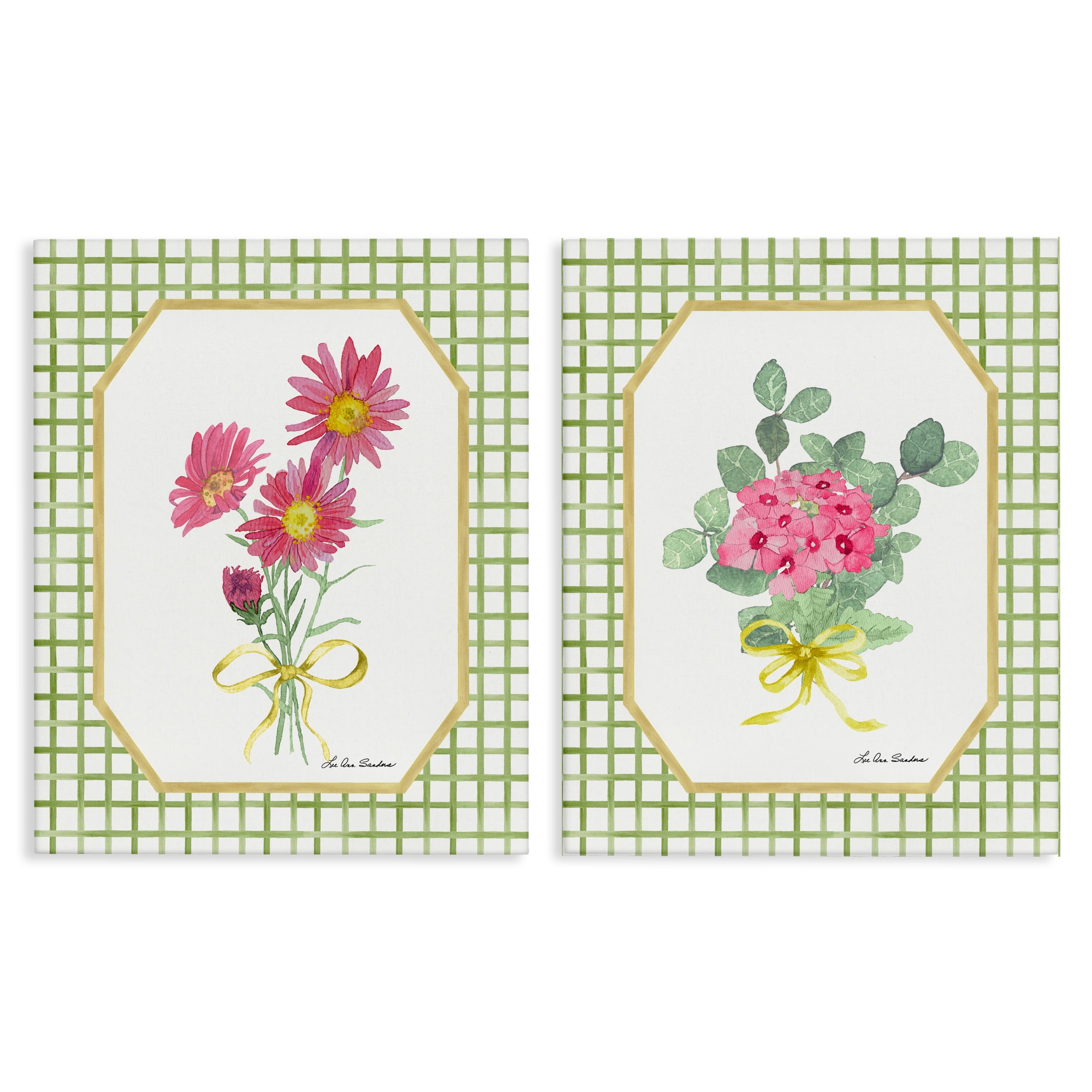 Cottage Botanical Story 2 Piece Canvas Wall Art Set, design by Lee Ann Sanders