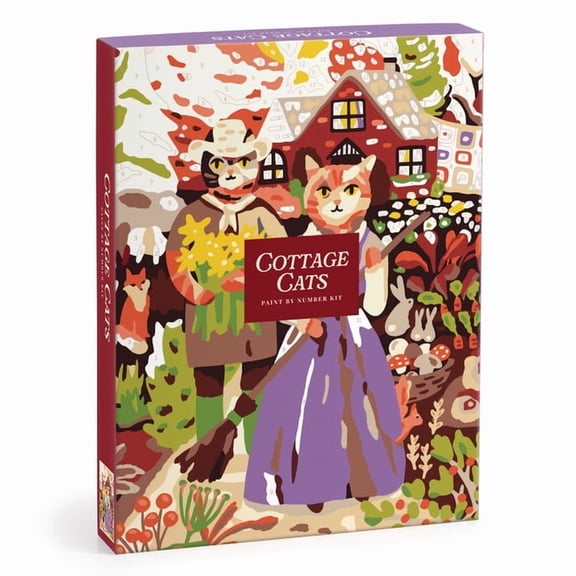 Cottage Cats 9 X 12 Paint by Number Kit, (Hardcover)