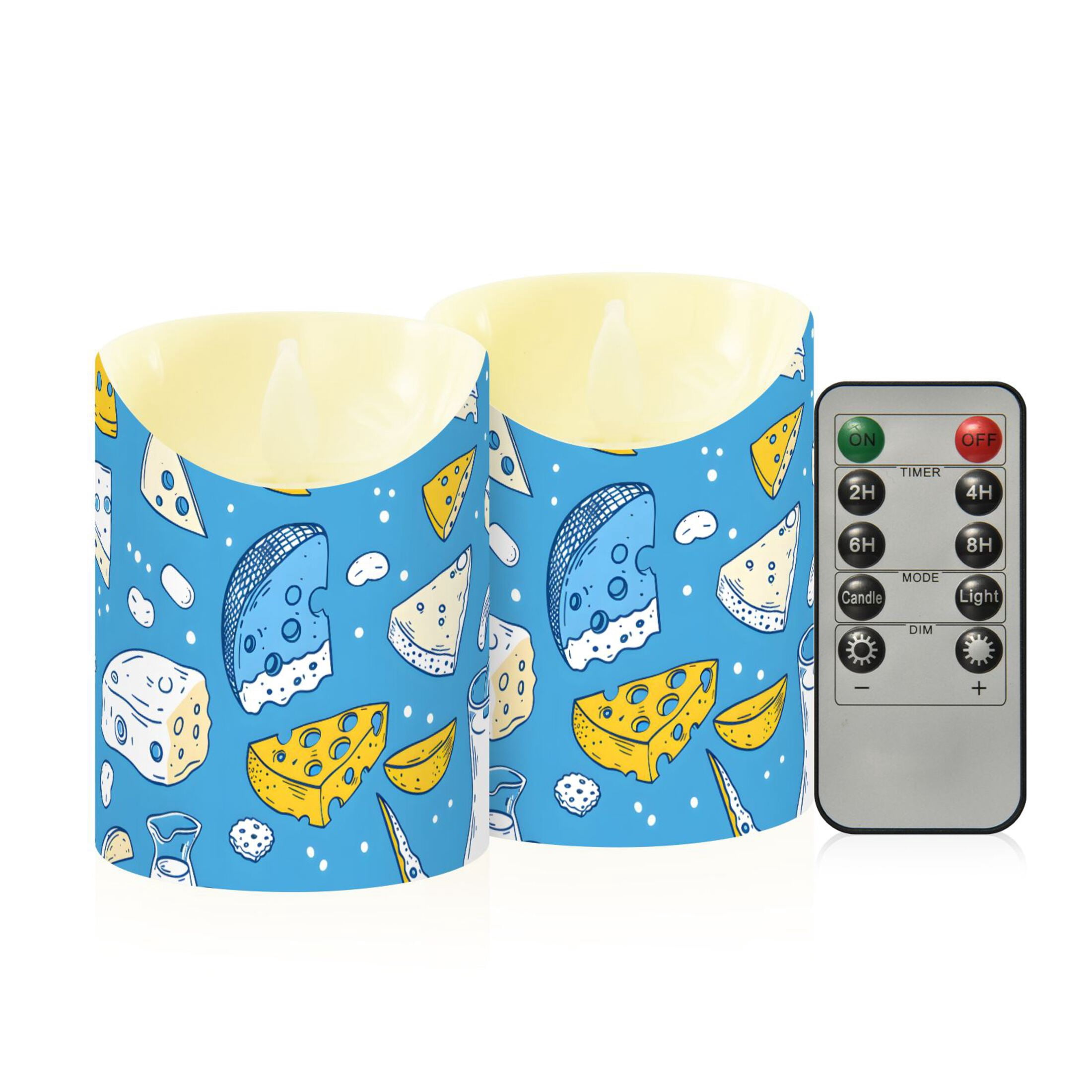 Cottage Cheese Milk Flickering Flameless LED Slanted Top Candles ...