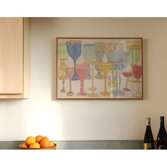 Cottage Core Kitchen Wall Art, Kitchen Decor, Colorful Kitchen Art Print, Coffee Drawing, Food Illustration, Aesthetic Decor Dining Room Wall Art, Modern Wall Decor For Living Room, 12x18 UNFRAMED