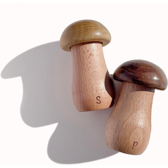 Cottage Core Mushroom Kitchen Decor - Tiny Salt and Pepper Shaker Set